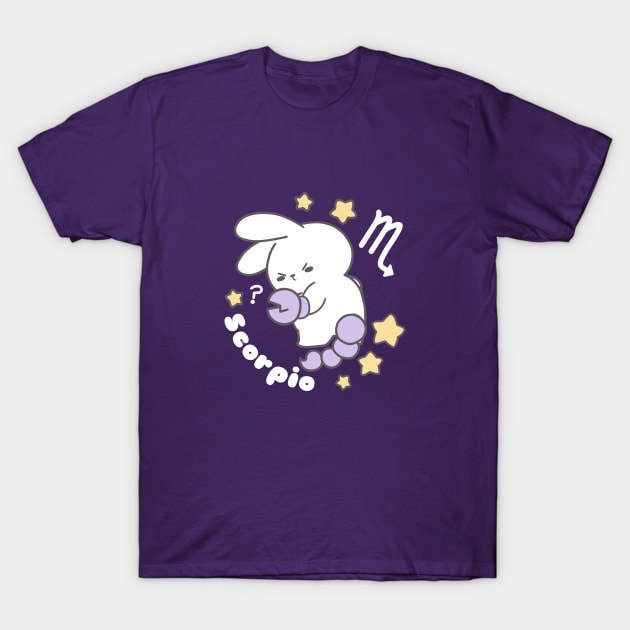 Loppitokki Bunny Embracing Scorpio Zodiac Magic T-Shirt by LoppiTokki